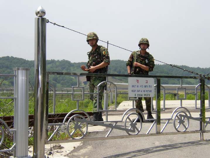 臨津閣を警備する韓国軍兵士
